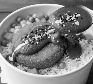 Chicken Patty Delight  with Brown Rice