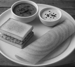 1 Butter Paneer Dosa + 1 Bombay Sandwich