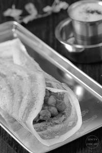 Channa masala dosa