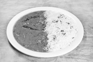 Dal Fry With Plain Rice 
