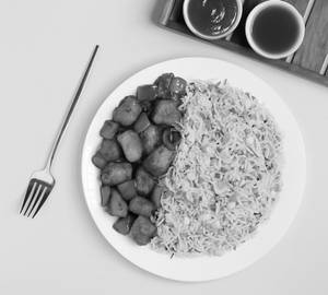 Veg Fried Rice with Curry Combo