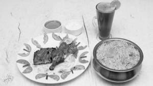 Qtr Tandoor Chicken + Half Biriyani Rice + Gravy + Mint Lime.