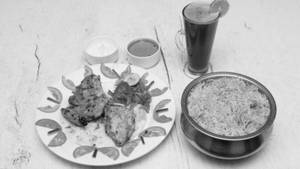 Qtr Al Faham + Half Biriyani Rice + Gravy + Mint Lime.