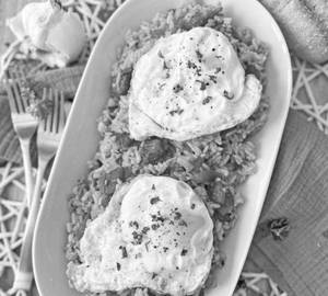 Tomato Egg Rice (Serves One)