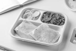 Mushroom Masala with Rumali Roti Lunchbox