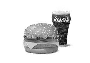 Mexican Grilled Chicken Cheese Burger + Coke (M).