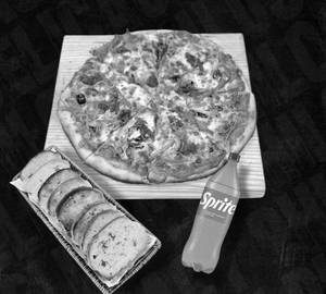 Bbq Chicken Pizza + Sprite + Garlic Bread