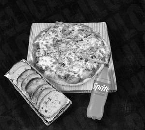 Turkish Meat Pizza + Sprite + Garlic Bread