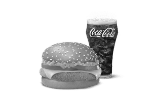 Mexican Corn and Cheese Burger + Coke (M).