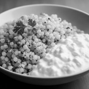 Sabudana Khichdi With Dahi                                          