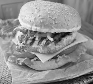 Grilled paneer burger