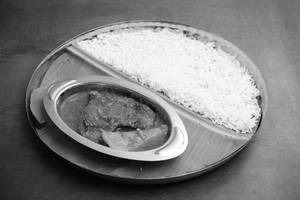 Katla Fish Curry with Rice