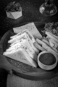 Coleslaw Sandwich With Fries