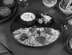 Mutton Dum Biryani Thali