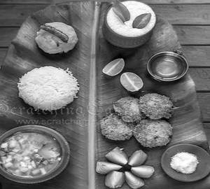 Bengali Posto bora thali