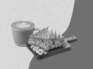 Choice of Hot Coffee (S) + Choice of Croissant Sandwich