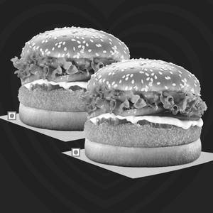 2 Extra Crunchy Veg Whopper Deluxe(Reg. Size Bun),
