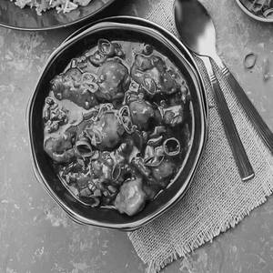 Mushroom Manchurian + Rice/noodles