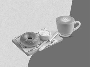 Choice of Hot Coffee (S) + Bagel with Cream Cheese
