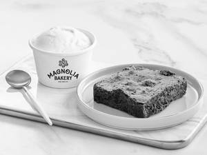 Double Fudge Brownie with Vanilla Ice Cream