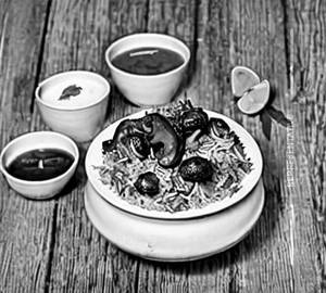 Mushroom biryani