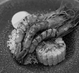 Salsa Verde Prawn Grill