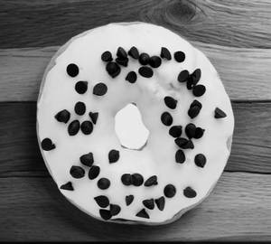 White chocolate donut
