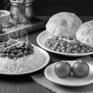 Rajma Chawal + Chole Bhature + 2 Gulab Jamun