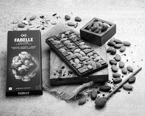 Loaded Secret Dark - Handcrafted Chocolate Bar with visible Almonds