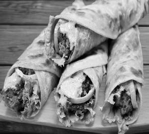 1 Veg Galauti Kabab with Mughlai Paratha Roll