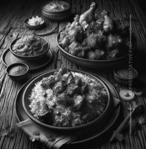 Plain Biryani+ Half chicken 65