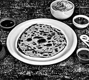Schezwan aloo paratha