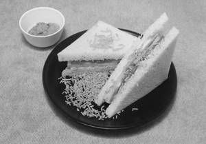 Aloo Bhujiya Cheese Sandwich