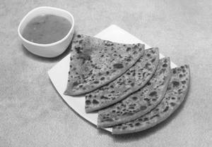 Cheese Paratha With Dal