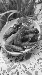 Salted deep fried chicken wing
