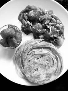 Lchha Parath With Paneer Manchurian