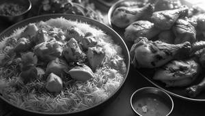 Chicken Biryani With Chicken Chaap