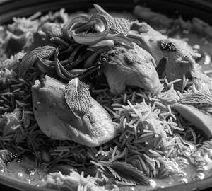 Chicken special biryani with salad