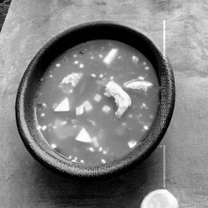 Chicken lemon coriental soup