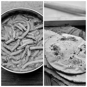 Shev Bhaji + 2 Butter Bhakari