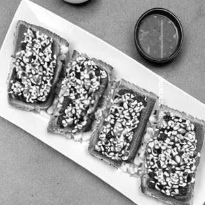 Veggie Sesame Corn On Toast