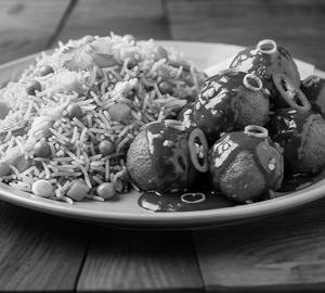 Veg Manchurian with Fried Rice