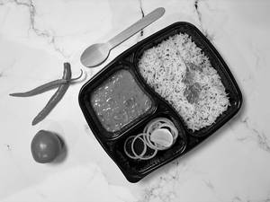 Jeera Rice + Alsande Bhaji