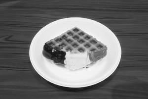 Triple Chocolate Round Waffle