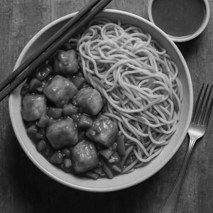 Veg Noodles + Paneer Chilli Manchurian