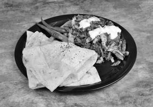Chicken Plate Shawarma Rumali Roti