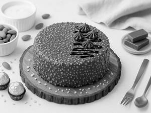 Almond Rocher Cake (1 Kg)