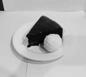 Chocolate Cake With Vanilla Ice Cream