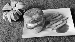 Crispy Aloo Tikki Burger  [2 Pieces]french Fries [2 Pieces]