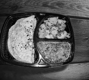 4 tawa roti with jeera aloo and fried dal